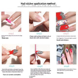 Darrahopens Health & Beauty > Makeup > Nail Care NailPolishFilmNailStickersZE-0870