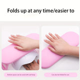 Darrahopens Health & Beauty > Makeup > Nail Care Pink Dual-Use Hand Pillow: Combines Manicure Support and Portable Folding, Ergonomic Design, Suitable for Multiple Scenarios, Providing Comfort Anytime