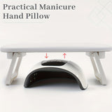 Darrahopens Health & Beauty > Makeup > Nail Care Pink Dual-Use Hand Pillow: Combines Manicure Support and Portable Folding, Ergonomic Design, Suitable for Multiple Scenarios, Providing Comfort Anytime