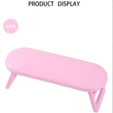 Darrahopens Health & Beauty > Makeup > Nail Care Pink Dual-Use Hand Pillow: Combines Manicure Support and Portable Folding, Ergonomic Design, Suitable for Multiple Scenarios, Providing Comfort Anytime