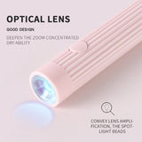 Darrahopens Health & Beauty > Makeup > Nail Care Pink Mini Handheld LED/UV Manicure Light with Digital Display & Fixed Stand - Portable One-Finger Curing Pen