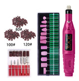 Darrahopens Health & Beauty > Makeup > Nail Care Regular Set With Ceramic Grinding Pin + Sanding Ring Portable Electric Nail Drill Kit - USB Manicure Pedicure Polishing & Shaping Tool Set