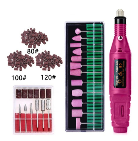 Darrahopens Health & Beauty > Makeup > Nail Care Regular Set With Ceramic Grinding Pin + Sanding Ring Portable Electric Nail Drill Kit - USB Manicure Pedicure Polishing & Shaping Tool Set