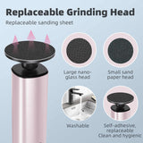 Darrahopens Health & Beauty > Makeup > Nail Care Rose Glod Rechargeable Electric Foot File with 9 Speed Settings - Callus Remover for Smooth Feet