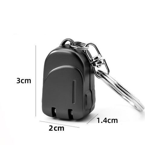Darrahopens Health & Beauty > Makeup > Nail Care Small backpack style gun black Compact Folding Nail Clippers with Stainless Steel Blade and Keychain Design for Daily Use Local Standard Fit