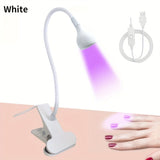 Darrahopens Health & Beauty > Makeup > Nail Care Straight UV/LED Nail Lamp, Table Lamp, Night Light, USB Nail Clamp Light, Gel Polish Curing Light with UV/LED Dual Function.（silver）