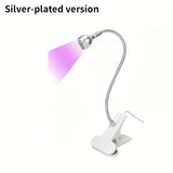 Darrahopens Health & Beauty > Makeup > Nail Care Straight UV/LED Nail Lamp, Table Lamp, Night Light, USB Nail Clamp Light, Gel Polish Curing Light with UV/LED Dual Function.（silver）