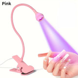 Darrahopens Health & Beauty > Makeup > Nail Care Straight UV/LED Nail Lamp, Table Lamp, Night Light, USB Nail Clamp Light, Gel Polish Curing Light with UV/LED Dual Function（WHITE）