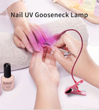 Darrahopens Health & Beauty > Makeup > Nail Care Straight UV/LED Nail Lamp, Table Lamp, Night Light, USB Nail Clamp Light, Gel Polish Curing Light with UV/LED Dual Function（WHITE）