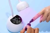Darrahopens Health & Beauty > Makeup > Nail Care UV LED Nail Lamp Mini Cordless Gel Dryer With Adjustable Gooseneck For Gel Nails - White