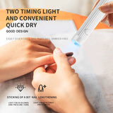 Darrahopens Health & Beauty > Makeup > Nail Care White Mini Handheld LED/UV Manicure Light with Digital Display & Fixed Stand - Portable One-Finger Curing Pen