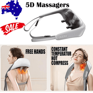 Darrahopens Health & Beauty > Massage 5D Massagers for Neck and Shoulder with Heat Goletsure Pain Relief Deep Kneading Grey