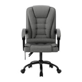 Darrahopens Health & Beauty > Massage Artiss Massage Office Chair Executive Computer Chairs Fabric Recline Grey