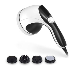 Darrahopens Health & Beauty > Massage Full Body Vibration Handheld Massager - 4 Massage Heads Neck Shoulders Back Legs