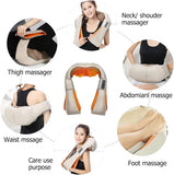 Darrahopens Health & Beauty > Massage Neck Shoulder Massager Back Body Shiatsu Deep Knead Pain Relief Wrap Car Office Beige