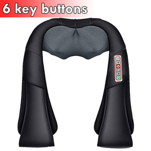 Darrahopens Health & Beauty > Massage Neck Shoulder Massager Back Body Shiatsu Deep Knead Pain Relief Wrap Car Office black