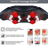 Darrahopens Health & Beauty > Massage Neck Shoulder Massager Back Body Shiatsu Deep Knead Pain Relief Wrap Car Office black