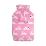 Darrahopens Health & Beauty > Massage & Relaxation 2L HOT WATER BOTTLE with Coral Fleece Cover Winter Warm Natural Rubber Bag