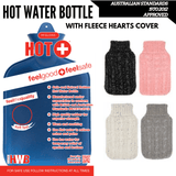 Darrahopens Health & Beauty > Massage & Relaxation 2L HOT WATER BOTTLE with Knit Sparkles Cover Winter Warm Natural Rubber Bag