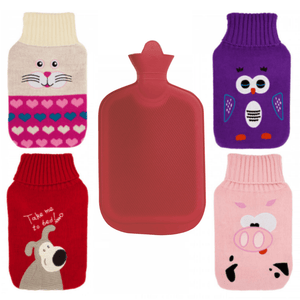 Darrahopens Health & Beauty > Massage & Relaxation 2L HOT WATER BOTTLE with Knitted Cover Winter Warm Natural Rubber Bag