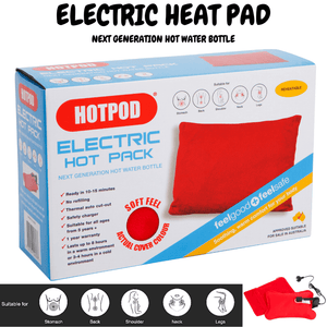 Darrahopens Health & Beauty > Massage & Relaxation HOTPOD Electric Hot Pack Water Bottle Reheat-able Pillow Pad Sleep Aid - Safety Approved