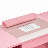 Darrahopens Health & Beauty > Massage & Relaxation > Massage Tables Pink Manicure Table with Electric Dust Collector and Storage, 108x45x77cm In Australia - Darrahopens