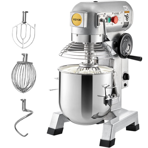 Darrahopens Health & Beauty > Massage & Relaxation > Massage Tables VEVOR Commercial Food Mixer 30Qt, Food Mixer Commercial with Timing Function, 1100W Stainless Steel Bowl Heavy Duty Electric Commercial Mixer with 3 Speeds Adjustable 108/199/382 RPM, Dough Hook Whisk