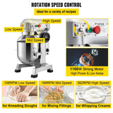 Darrahopens Health & Beauty > Massage & Relaxation > Massage Tables VEVOR Commercial Food Mixer 30Qt, Food Mixer Commercial with Timing Function, 1100W Stainless Steel Bowl Heavy Duty Electric Commercial Mixer with 3 Speeds Adjustable 108/199/382 RPM, Dough Hook Whisk