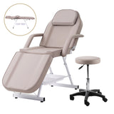 Darrahopens Health & Beauty > Massage & Relaxation > Massage Tables Zenses Beauty Bed with Stool, Beige, Adjustable Facial Massage Table, Tattoo Chair, Salon Services In Australia - Darrahopens