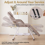 Darrahopens Health & Beauty > Massage & Relaxation > Massage Tables Zenses Beauty Bed with Stool, Beige, Adjustable Facial Massage Table, Tattoo Chair, Salon Services In Australia - Darrahopens