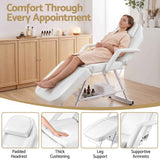 Zenses Beauty Bed with Stool, White, Adjustable Facial Massage Table, Tattoo Chair, Salon Services In Australia - Darrahopens