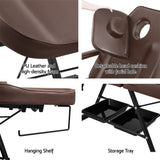 Darrahopens Health & Beauty > Massage & Relaxation > Massage Tables Zenses Massage Table Adjustable Salon Bed Chair 3-Fold Brown