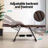 Darrahopens Health & Beauty > Massage & Relaxation > Massage Tables Zenses Massage Table Adjustable Salon Bed Chair 3-Fold Brown