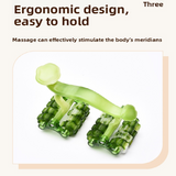 Darrahopens Health & Beauty > Massage & Relaxation > Massagers 2-Pcs Green Manual Roller Massager Handheld Full Body Relaxation Tool for Back Waist Legs Moon Car Design Ergonomic Deep Tissue Massage for Australian Homes