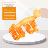 Darrahopens Health & Beauty > Massage & Relaxation > Massagers 2-Pcs Orange Manual Roller Massager Handheld Full Body Relaxation Tool for Back Waist Legs Moon Car Design Ergonomic Deep Tissue Massage for Australian Homes