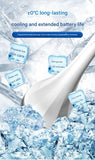 Darrahopens Health & Beauty > Massage & Relaxation > Massagers 2-piece White and Pink Flat-Surface Ice  Cold Therapy Facial Tool - Mini Ice Hammer Cryo Stick for Pore Shrinking Skin Soothing Sunburn Relief - Reusable ABS+PC Cooling Massager