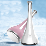 Darrahopens Health & Beauty > Massage & Relaxation > Massagers 2-piece White and Pink Flat-Surface Ice  Cold Therapy Facial Tool - Mini Ice Hammer Cryo Stick for Pore Shrinking Skin Soothing Sunburn Relief - Reusable ABS+PC Cooling Massager