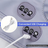 Darrahopens Health & Beauty > Massage & Relaxation > Massagers 3-in-1 Rechargeable Breast Massager with Heat & Vibration – Wireless USB Charging, Adjustable Strap, Comfortable Wear for Daily Relaxation and Postpartum Care (Purple)