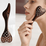 Darrahopens Health & Beauty > Massage & Relaxation > Massagers 304 Stainless Steel Heart Shaped Roller Ball Massager: Face Lifting and Eye Soothing, Body Scraping and Relaxation, Lightweight and Portable, One Tool for Skincare and Body Care(coffee color)