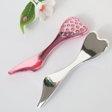 Darrahopens Health & Beauty > Massage & Relaxation > Massagers 304 Stainless Steel Heart Shaped Roller Ball Massager: Face Lifting and Eye Soothing, Body Scraping and Relaxation, Lightweight and Portable, One Tool for Skincare and Body Care(coffee color)