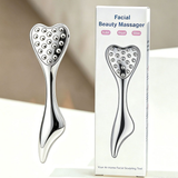 Darrahopens Health & Beauty > Massage & Relaxation > Massagers 304 Stainless Steel Heart Shaped Roller Ball Massager: Face Lifting and Eye Soothing, Body Scraping and Relaxation, Lightweight and Portable, One Tool for Skincare and Body Care(coffee color)
