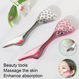 Darrahopens Health & Beauty > Massage & Relaxation > Massagers 304 Stainless Steel Heart Shaped Roller Ball Massager: Face Lifting and Eye Soothing, Body Scraping and Relaxation, Lightweight and Portable, One Tool for Skincare and Body Care(coffee color)