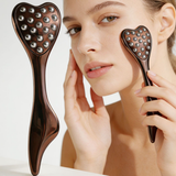 Darrahopens Health & Beauty > Massage & Relaxation > Massagers 304 Stainless Steel Heart Shaped Roller Ball Massager: Face Lifting and Eye Soothing, Body Scraping and Relaxation, Lightweight and Portable, One Tool for Skincare and Body Care(coffee color)