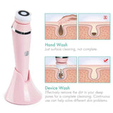 Darrahopens Health & Beauty > Massage & Relaxation > Massagers 4-in-1 Electric Facial Cleansing Brush & Massager - IPX6 Waterproof, 3 Speeds, Bi-Directional Spin, USB Rechargeable(white)