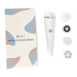 Darrahopens Health & Beauty > Massage & Relaxation > Massagers 4-in-1 Electric Facial Cleansing Brush & Massager - IPX6 Waterproof, 3 Speeds, Bi-Directional Spin, USB Rechargeable(white)