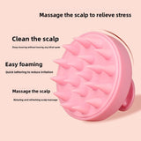 Darrahopens Health & Beauty > Massage & Relaxation > Massagers 5-Pcs Black Soft Scalp Massager Shampoo Brush with Detachable Bristles Handheld Hair Scrubber for Deep Cleaning and Head Massage