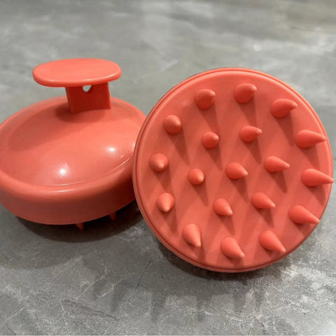 Darrahopens Health & Beauty > Massage & Relaxation > Massagers 5-Pcs Orange Soft Scalp Massager Shampoo Brush with Detachable Bristles Handheld Hair Scrubber for Deep Cleaning and Head Massage