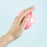 Darrahopens Health & Beauty > Massage & Relaxation > Massagers 5-Pcs Pink Soft Scalp Massager Shampoo Brush with Detachable Bristles Handheld Hair Scrubber for Deep Cleaning and Head Massage