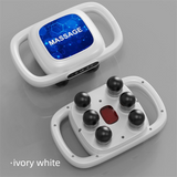 Darrahopens Health & Beauty > Massage & Relaxation > Massagers 6-Head Deep Tissue Percussion Massager - Cordless Electric Muscle Gun with Red Light Therapy - 9 Speed Dual Handle Body Relaxer for Back & Legs - Ivory White