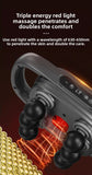 Darrahopens Health & Beauty > Massage & Relaxation > Massagers 6-Head Deep Tissue Percussion Massager - Cordless Electric Muscle Gun with Red Light Therapy - 9 Speed Dual Handle Body Relaxer for Back & Legs - Starry Grey